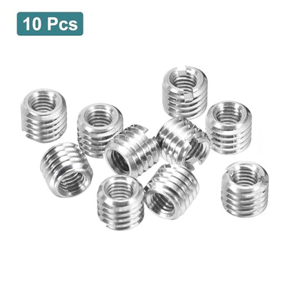 uxcell 10Pcs Threaded Inserts, M5-0.8x7 & M8-1.25x7 Stainless Steel 303 Screw Thread Sleeves Thread Repair Insert for Mechanical Equipment - size: M5-0.8x7 & M8-1.25x7mm