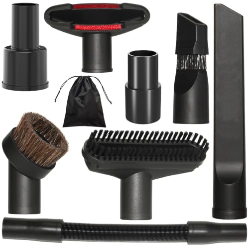 Portek 1-7/8” 1-3/8" 1-1/4" Vacuum Attachments with Adapters as Shop Vac Wet Dry Car Details Cleaning Kit, 1 1/4" Vacuum Accessories 1 3/8" 1 7/8" Adapters