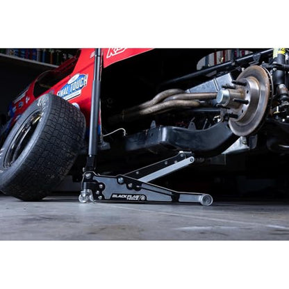 Black Flag™ Eliminator 1.5-Ton Low Profile Aluminum Floor Jack, 3,000 lb | 16.1 Inch Max Lift Height, 2.38 Inch Low Entry Clearance, Dual Piston Pump for Fast Lifting, Lightweight Design