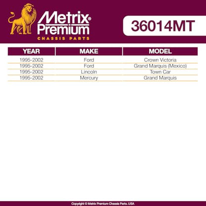 Metrix Premium Chassis Parts - Pitman Arm Fits 95-02 Ford Crown Victoria, 95-02 Grand Marquis (Mexico), 95-02 Lincoln Town Car, 95-02 Mercury Grand Marquis, Replacement K8688, Made in Europe - size: K8688