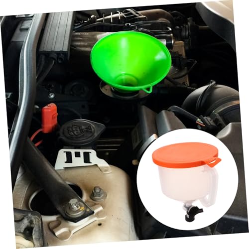 Garneck Radiator Coolant Funnel Kit with Spill Switch Design Plastic Auto Cooling System Fill Tool for Engine Oil and Coolant Flush Compatible with Multiple Car Models