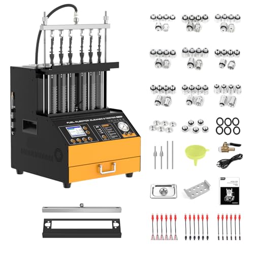 GDI Fuel Injector Cleaner& Tester FEI FSI 6 Cylinders Upgraded Ultrasonic Fuel Injector Cleaning Machine CT500 Car Fuel Injectors Cleaner Kit Tool 12V/70V/120V