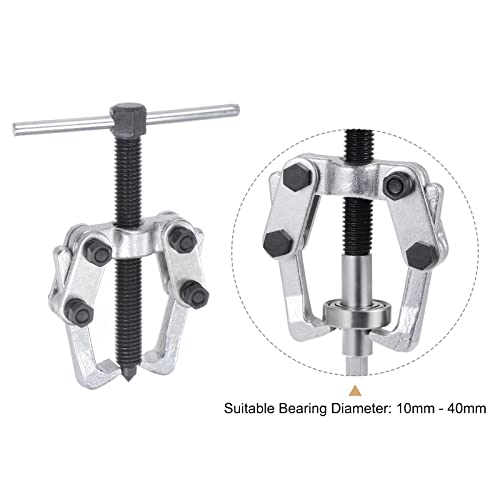 uxcell 2.36" 2-Jaw Gear Puller for Bearings, Pulleys Remove, High Carbon Steel Separate Lifting Device - size: 10mm - 40mm