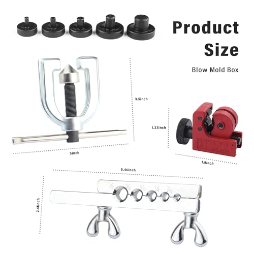 3/16 Brake Line Kit with 16 Brake Line Fittings and Tubing Bender,Double & Single Brake Line Flaring Tool Kit Car Accessories Fits for Most Hydraulic Braking Systems