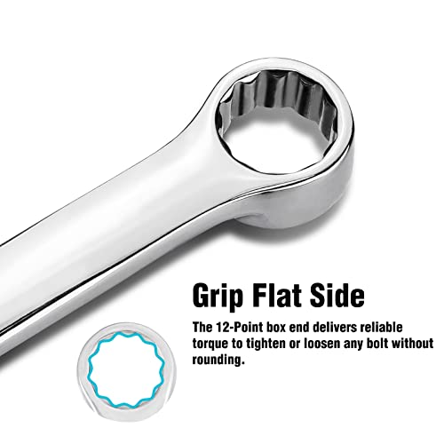 DURATECH 17mm Extra Long Ratcheting Wrench, Metric, CR-V Steel - size: 17mm