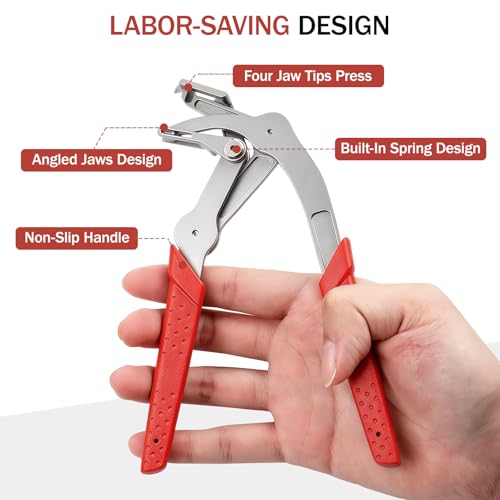 Car Clip Pliers, Auto Fastener Clip Removal Pliers, Panel Clip Removal Tool with100Pcs Car Push Retainer Clips for Removing Automotive Plastic Clips,Trim Bumpers,Door Panels,Rivets & Interior Panels