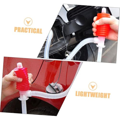 Levemolo Manual Oil Pump Kit 2 Siphon Hoses for Gasoline Oil Change Accessories Hand Siphon Pump for Car Fuel Transfer Sucker Pumping Pipe for Garage Maintenance