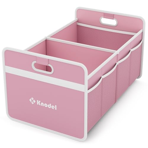 K KNODEL Car Trunk Organizer, Foldable Organizer for Car, Automotive Consoles & Organizers, Storage with Reinforced Handles (Small, Pink) - color: Pink, size: Small