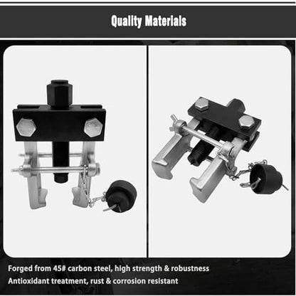 Heavy Duty Pitman Arm Puller with Adapter, Adjustable Jaws Bearing Pulling Repair Tool for Pitman Arms, Bearings, Collars, Gears, More Light Truck & Car