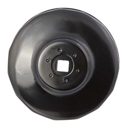 Steelman Low Profile Oil Filter Cap Wrench Socket 100mm x 15 Flute, 3/8-inch Drive, Heavy Duty Chrome Vanadium Steel - size: 100 Millimeter x 15 Flute