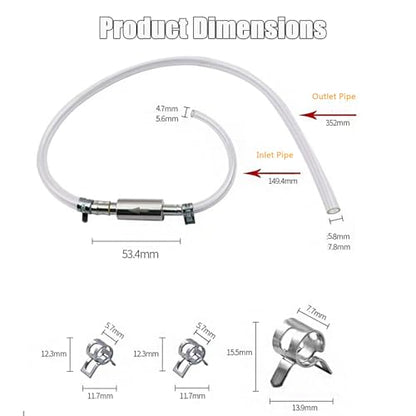 Brake Bleeder Kit,Brake Bleeder Hose One Way Check Valve for Cars/Motorcycle,One Man Person Bleeding Brake Bleed Hose Tool (2)
