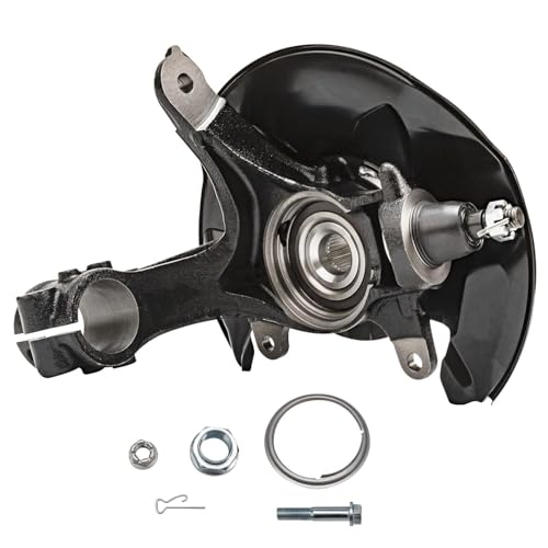 Detroit Axle - Front 4pc Steering Knuckles Kit for 13-16 Honda Accord, 2 Steering Knuckles & Wheel Bearing Hubs 2 Outer Tie Rod Ends 2013 2014 2015 2016 Replacement - size: 4SU50433/Kit