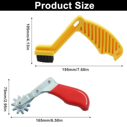 Polishing Pad Cleaner Tool Set, Yellow | Polishing Spur Tool and Foam Pad Brush, Conditioning Brush Wool Buffing Pad for Car Auto Detailing/Detailing Enthusiasts - size: Yellow-2p