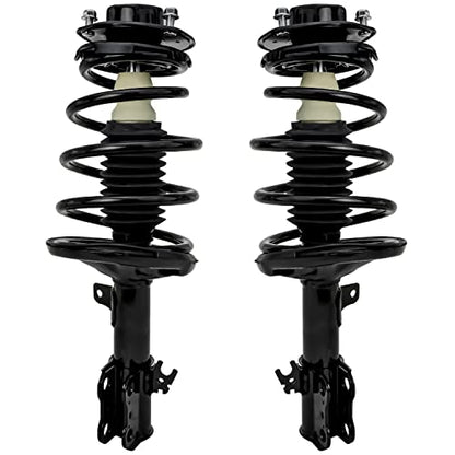 Detroit Axle - Front Struts for 97-01 Toyota Camry 2.2L - [99-03 Solara 2.4L] Complete 2 w/Coil Spring 1998-01 Replacement Ready Shocks Assembly - size: 171678_171679/PAIR