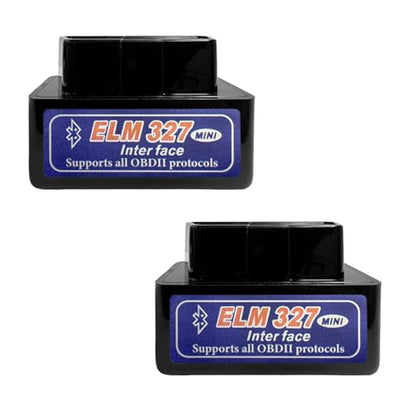 KVAEY 2 PCS OBDII Car Auto Diagnostic Scanner, ELM327 Automotive Bluetooth Scan Tool and Code Reader, Professional Car Bluetooth Engine Fault Code Reader, Universal Car Accessories (Black & Blue) - color: Black & Blue, size: 2 PCS
