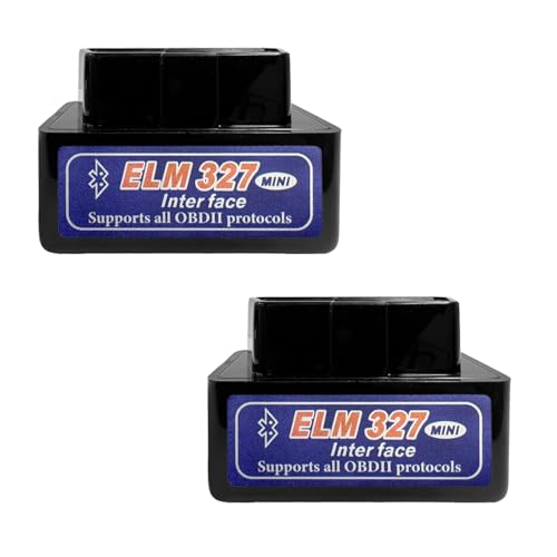 KVAEY 2 PCS OBDII Car Auto Diagnostic Scanner, ELM327 Automotive Bluetooth Scan Tool and Code Reader, Professional Car Bluetooth Engine Fault Code Reader, Universal Car Accessories (Black & Blue) - color: Black & Blue, size: 2 PCS
