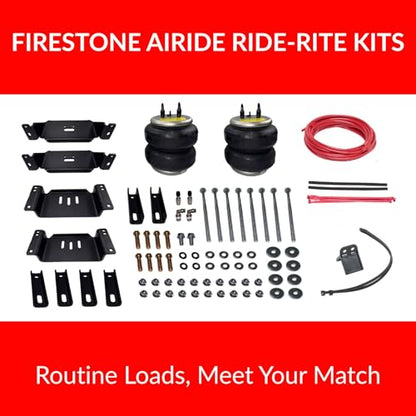 TrendsAuto Firestone Airide Ride-Rite Rear Air Spring Kit with Air Command Dual Electric Analog Gauge Standard Compressor fits 2010 2026 Ram 3500HD Cab Chassis with 0" Lift | Includes TrendsAuto Decal - size: Dual Path (Analog Only)