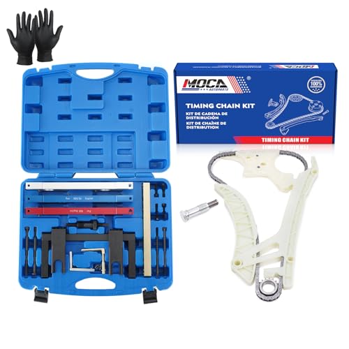 MOCA Timing Chain Kit & Timing Crankshaft Locking Tool Fit for 12-13 for BMW 328i 2.0L & 2013 for 328i xDrive & for BMW X3 3.0L 2979CC l6 GAS DOHC Turbocharged