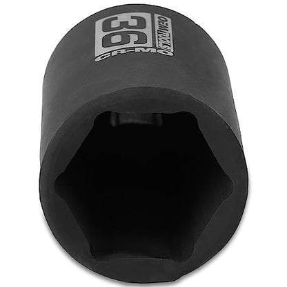 OEMTOOLS 1/2 Inch Drive 36mm Axle Nut Socket for Automotive Maintenance | CR-MO 36mm Impact Socket, Black Oxide Finish to Resist Rust, 6 Pt. 36mm Socket, Use for Tune-Ups - size: 36 mm