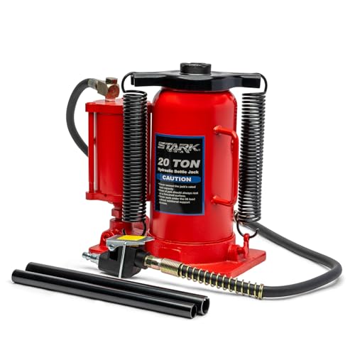 Stark USA 44,000 LBS Low Profile Air Hydraulic Manual Bottle Jack Hoist, 20-Tons Heavy Duty Air Bottle Auto Truck Manual