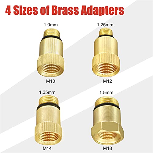 Petrol Engine Cylinder Compression Tester Kit, 8Pcs Automotive Engine Gas Pressure Gauge Set for Motorcycle Car Truck - size: Gauge Set without Spark Plug Tester