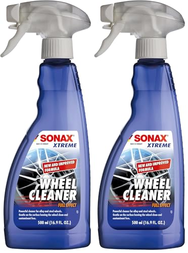SONAX Wheel Cleaner Full Effect (230200) | Non-Acid Rim Cleaner | Color Changing Wheel-Cleaner-| Brake Dust-Cleaner-| Non-Acid Iron Remover-| (500 ml or 16.9 fl. oz.),(Pack of 2) - size: 500ml (Pack of 2)