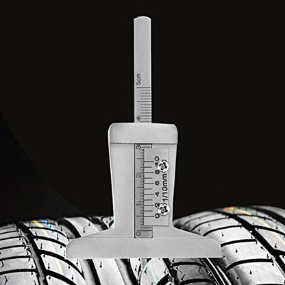 Tire Depth Gauge, Stainless Steel Tyre Depth Ruler Meter Caliper Checker for Car Truck Motorcycle 0-10mm
