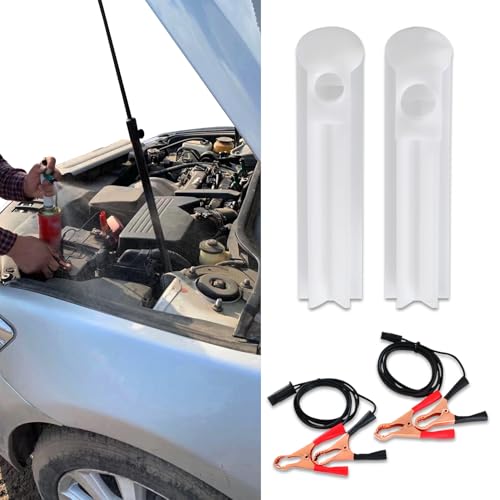 4Pcs Fuel Injector Cleaner Kit, Universal Fuel Injector Flush Cleaner Adapter DIY Cleaning Tool Kit with Test Lead, 12V Fuel Injector Cleaning Kit for Car Fuel Injector Tester Fuel Pump Pressure Test