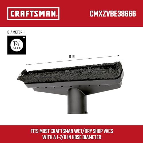 CRAFTSMAN CMXZVBE38666 1-7/8 in. Floor Brush Wet Dry Shop Vacuum Attachment - size: Floor Brush