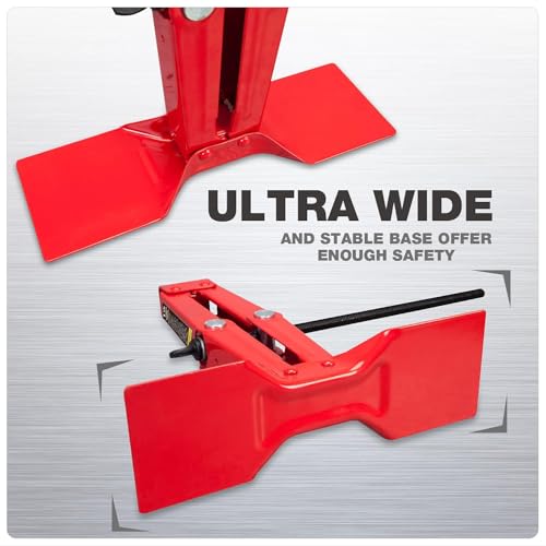 BIG RED T10152 Torin Steel Scissor Lift Jack Car Kit, 1.5 Ton (3,000 lb) Capacity, Red - size: 3000lbs