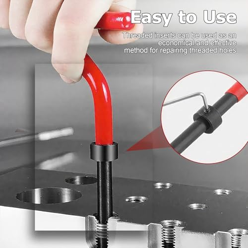 15 Pcs Helicoil Thread Repair Kit, Helicoil Metric Thread Repair Insert Kit with HSS Drill Bits, Universal Car Accessories for Damaged Thread Repairing (M14*1.5)