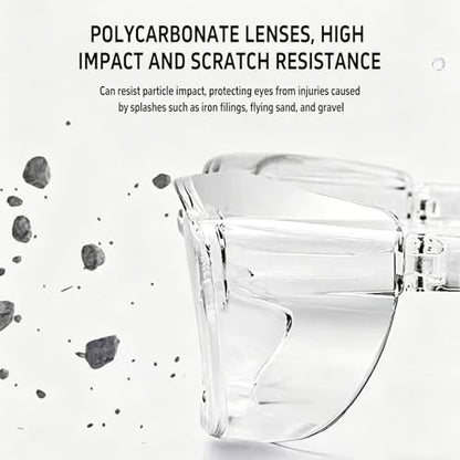 Safety Glasses Anti Fog Goggles Protective Eyewear Blue Light Blocking Anti Dust UV Protection Glasses For Men Women - color: Transparent Blue+transparent Purple