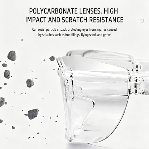 Safety Glasses Anti Fog Goggles Protective Eyewear Blue Light Blocking Anti Dust UV Protection Glasses For Men Women - color: Blue+purple
