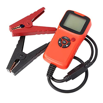 Accurate Digital 12V Car Battery Analyzer - Test Battery Life, CCA, Voltage - Wide Compatibility - LED Screen & Beep Reminder - Automotive Battery Diagnostic Tool