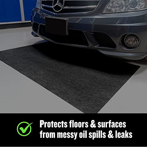 FlashDry Oil Spill Mat, 36"x60", 2-Pack, Garage Floor Mats, Absorb Liquids, Customizable Size, Use in & Under Car, in Drawers and Driveway, Slip Resistant, No Soak Through, Durable and Reusable - style: 2-Pack