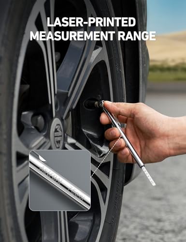 AstroAI Pencil Tire Pressure Gauge 2 Pack (10-75PSI, 10-120PSI ±2% Span), Valve Caps with Case, Stainless Steel Body, and Metal Made Nozzle 3 Measurements for Cars, Bikes, Vehicles, Pickups - size: 2 Pack, style: with case