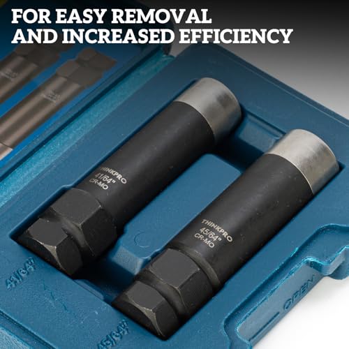 6 Spline Lug Nut Socket Set, 2 Piece | 41/64" & 45/64", M12x1.25/M12x1.5 Spline Lug Nuts, Jeep, GMC Compatible, Hard Case Included, Double Layer Reinforcement