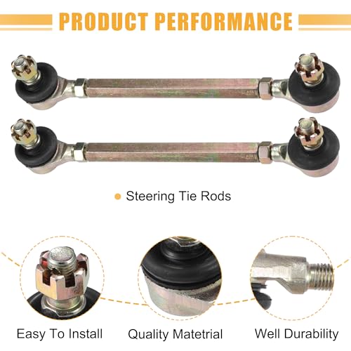 ACROPIX 13cm 5.11" Steering Tie Rod End Tie Rod Link Fit for 50cc 70cc 90cc 110cc 125cc 150cc ATV Quad Four Wheeler with Ball Joint Accessories - Pack of 2 - size: 130mm