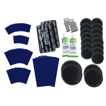 Slime 2033 Rubber Patch Kit, Patches with Glue, Storeage Box Included (56 Patches, scuffer, Glue) - size: 56-Count, style: Rubber Patch Kit