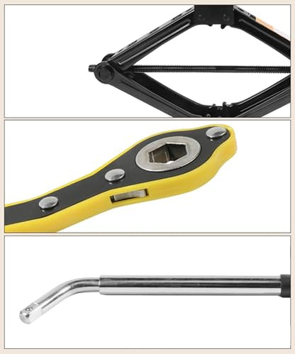 Bylikeho Scissor Jack Lift - 2 Ton Car Tire Jack Tool, Universal Emergency Kit with Lug Wrench, Portable Tire Changing Kit for Car, Truck, SUV