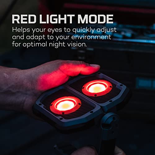 NEBO OMNI 3K Rechargeable Work Light | 3000 Lumens COB, 6 Light Modes, Rotating Magnetic Handles, Built-In Power Bank, Water Resistant, Portable Camping Lantern, Includes USB-C Charging Cable - style: 3000 Lumens