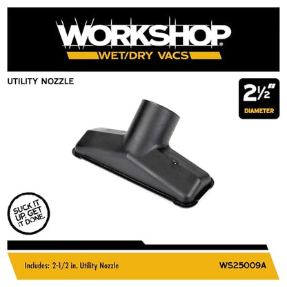 WORKSHOP Wet/Dry Vacs WS25009A 2-1/2-in. Utility Nozzle Vacuum Attachment - size: 2.5 Inch