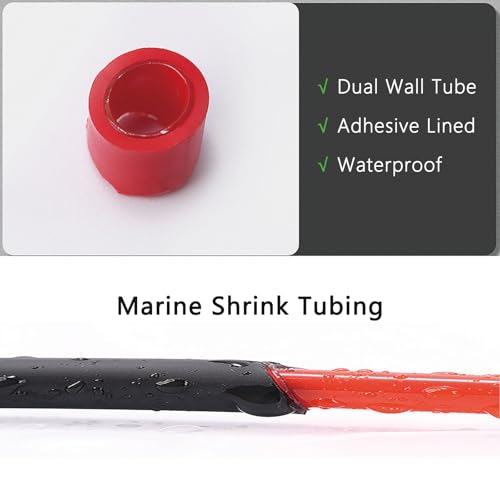 Heat Shrink Tubing Kit + 300W Mini Heat Gun for Shrink Tubing – 240pcs 3:1 Ratio Adhesive Lined Waterproof Heat Shrink Tubing for Wire Shrink Wrap (Blue). - size: Shrink Ratio 3:1 with case