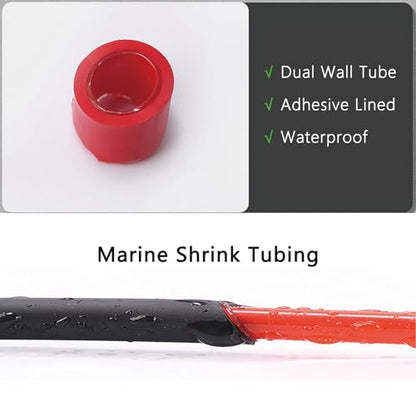 Heat Shrink Tubing Kit + 300W Mini Heat Gun for Shrink Tubing – 240pcs 3:1 Ratio Adhesive Lined Waterproof Heat Shrink Tubing for Wire Shrink Wrap - size: Shrink Ratio 3:1 & with case