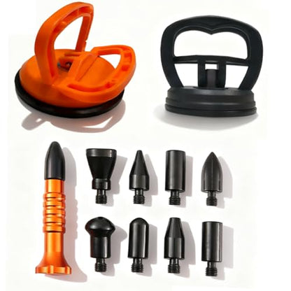 Car Dent Puller Kit - Paintless Dent Repair Kit with Suction Cup Dent Remover & Multi-Head Tap Down Tools for Door Dings, Hail Dents, Auto Body DIY, Cars Trucks SUVs - color: Black dent puller