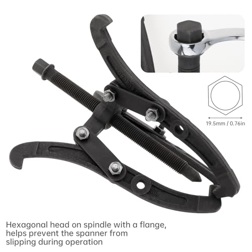 ChgImposs 10 Inch 2 Jaw / 3 Jaw Gear Puller, Multifunction Standard Carbon Steel Bearing Puller with 4 Single Hole Claw Pullers for Car/Mechanical Repairing - size: 10 Inch