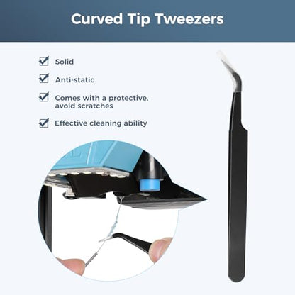 Sovol 3D Printer Tools Kit, 17Pcs 3D Printer Accessories with L-Size Extruder Nozzle Cleaning Tool, 0.4mm Nozzle Cleaning Parts, Multifunctional Wrench, MK8 Socket Wrench; Bent Tip Tweezer and Cutter - style: 17 Pcs