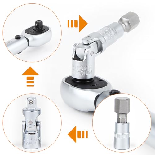 CARTMAN 1/4-Inch Drive Click Torque Wrench, Dual Range Bike Repair Tool Set | Dual range click torque wrench with quick release, reversible ratchet, calibrated accuracy for MTB, e-bike, and moto fix use. - style: 1/4 Inch Drive
