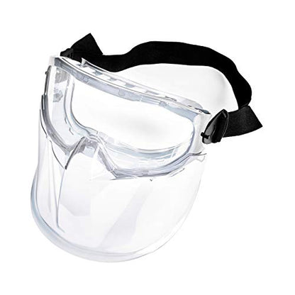 Eagle Eyes Anti-Fog Scratch-Resistant Safety Goggles with Face Shield - 99.9% UV Rays Protection - Universal Fit Lightweight Eyewear (Clear) - color: Clear