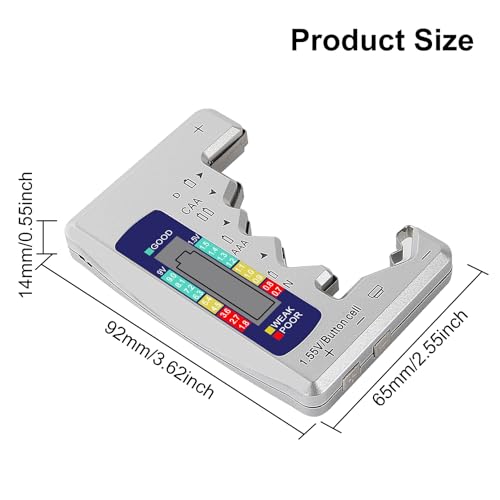 Universal Battery Tester Digital LCD Display Multi-Purpose Battery Checker Capacity Analyzer for AA AAA C D 9V 1.5V Cranking System Tester - color: BT886
